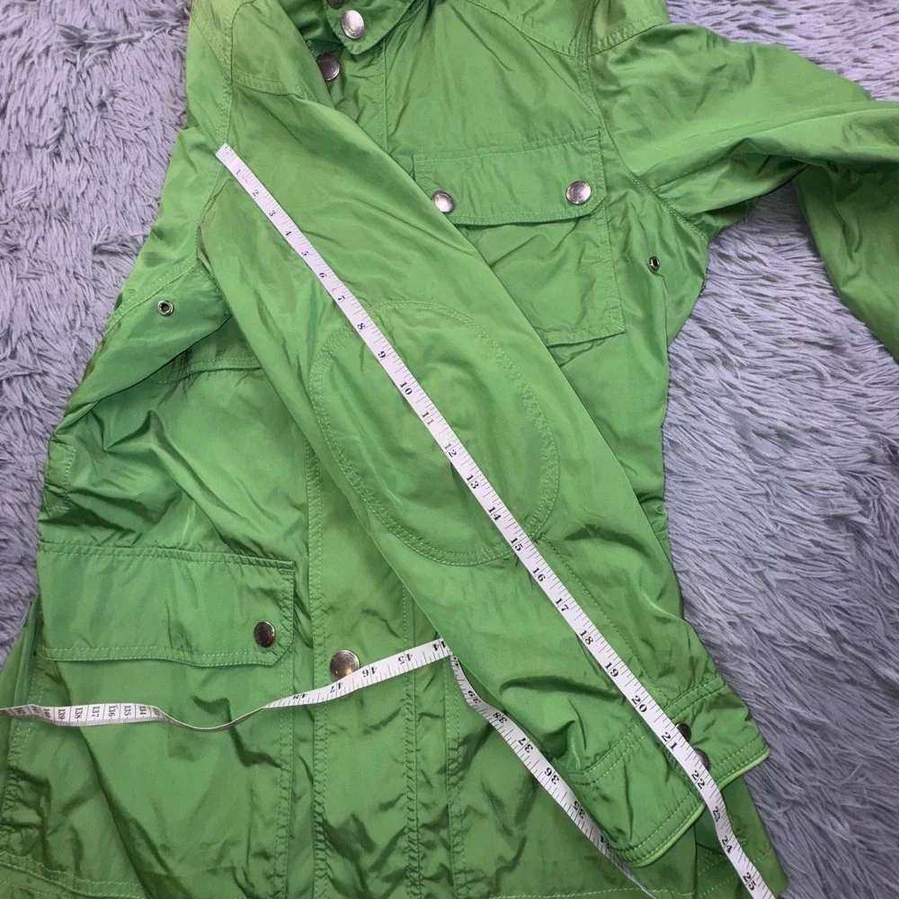 Coach Rain Coat Women's M Green Hooded Utility Jacket Slimming Luxury‎ Military